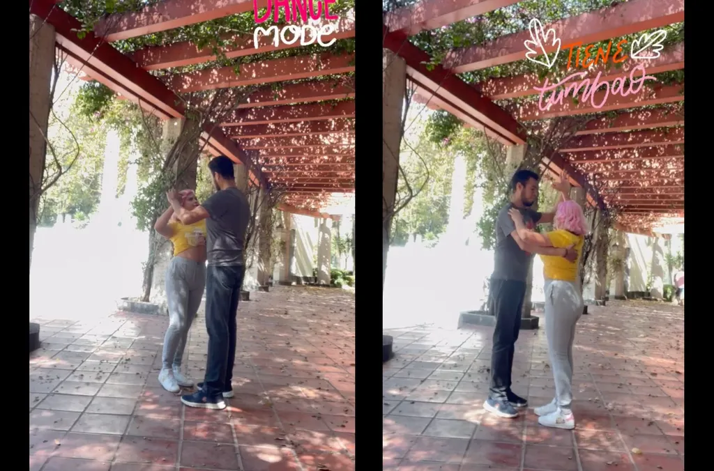 Grabando pasos de baile en Parque México
